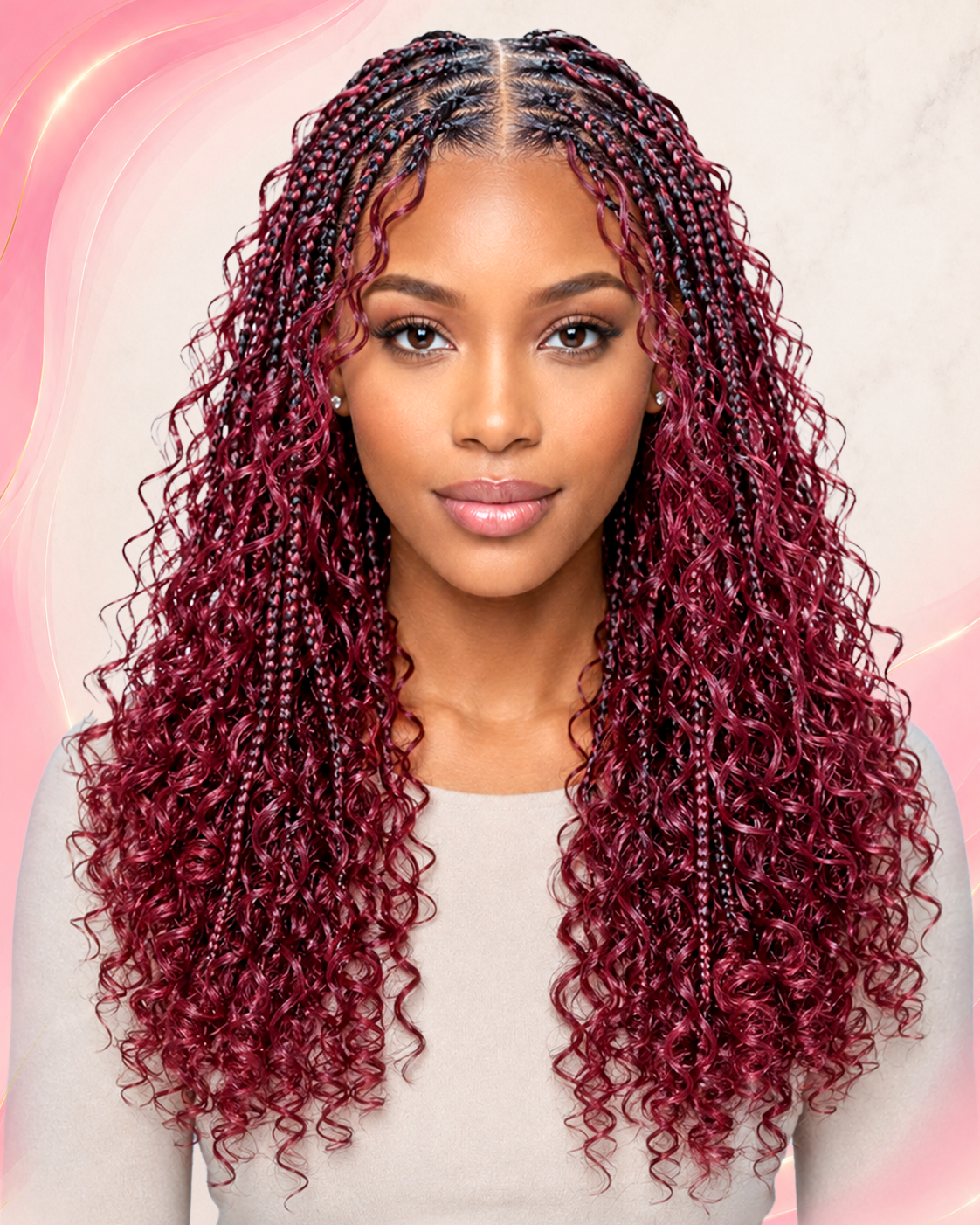 Boho braids hairstyle
